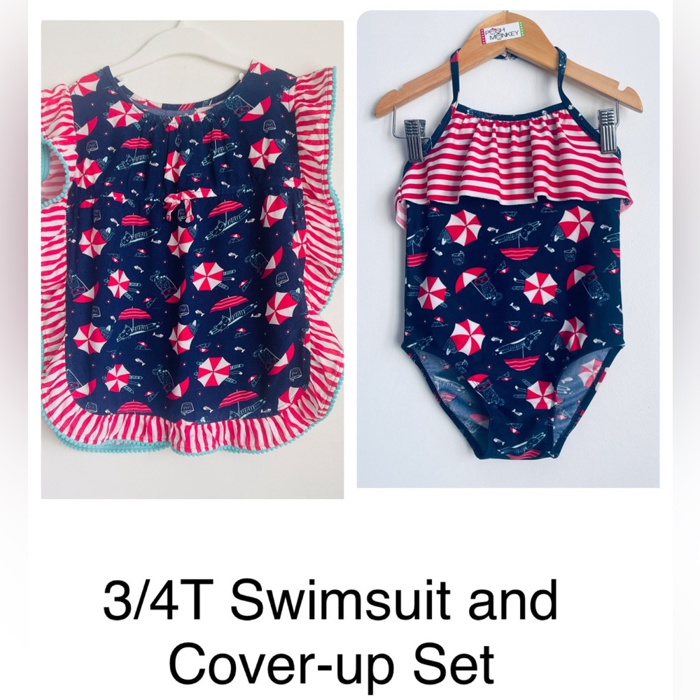 3/4T Matching Swimsuit and Coverup
